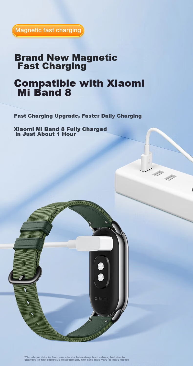 Зарядный кабель KOVOL для Xiaomi Band 10/9/8 Pro/NFC, Redmi 3/2, Redmi Watch 5/4/3 Youth Edition, магнитная быстрая зарядка, 100 см, белый