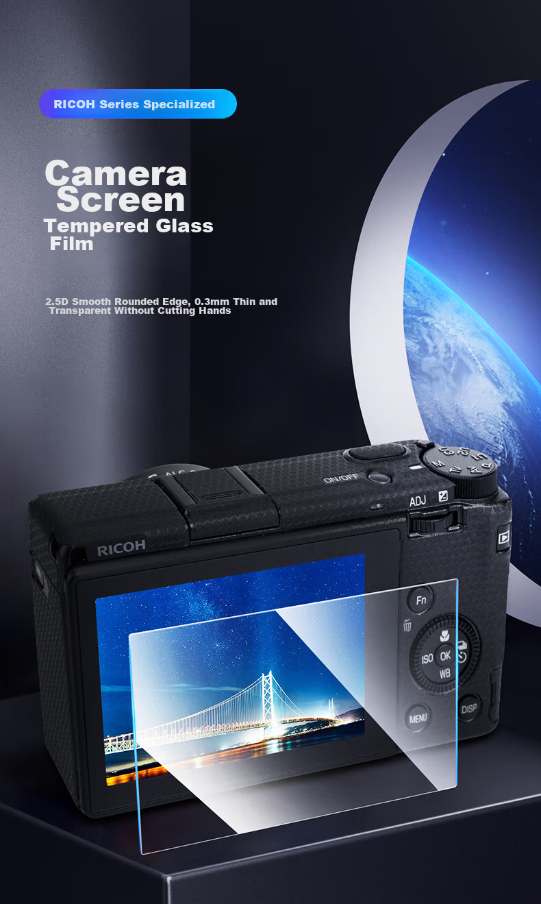 Защитная пленка JJC GSP-GRIII из закаленного стекла для камеры RICOH GR3x и GR3, аксессуары для цифровой камеры