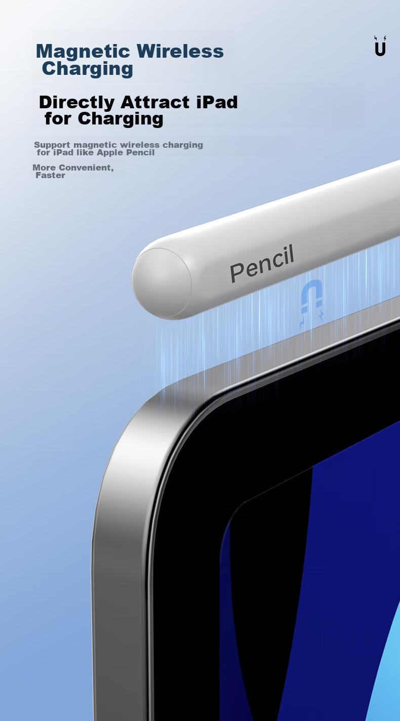 Емкостный стилус Smorss для iPad, альтернатива Apple Pencil, с Bluetooth, цифровым дисплеем, магнитным двойным зарядным устройством, сенсорная ручка для рисования для iPad Air 5/Pro/Mini