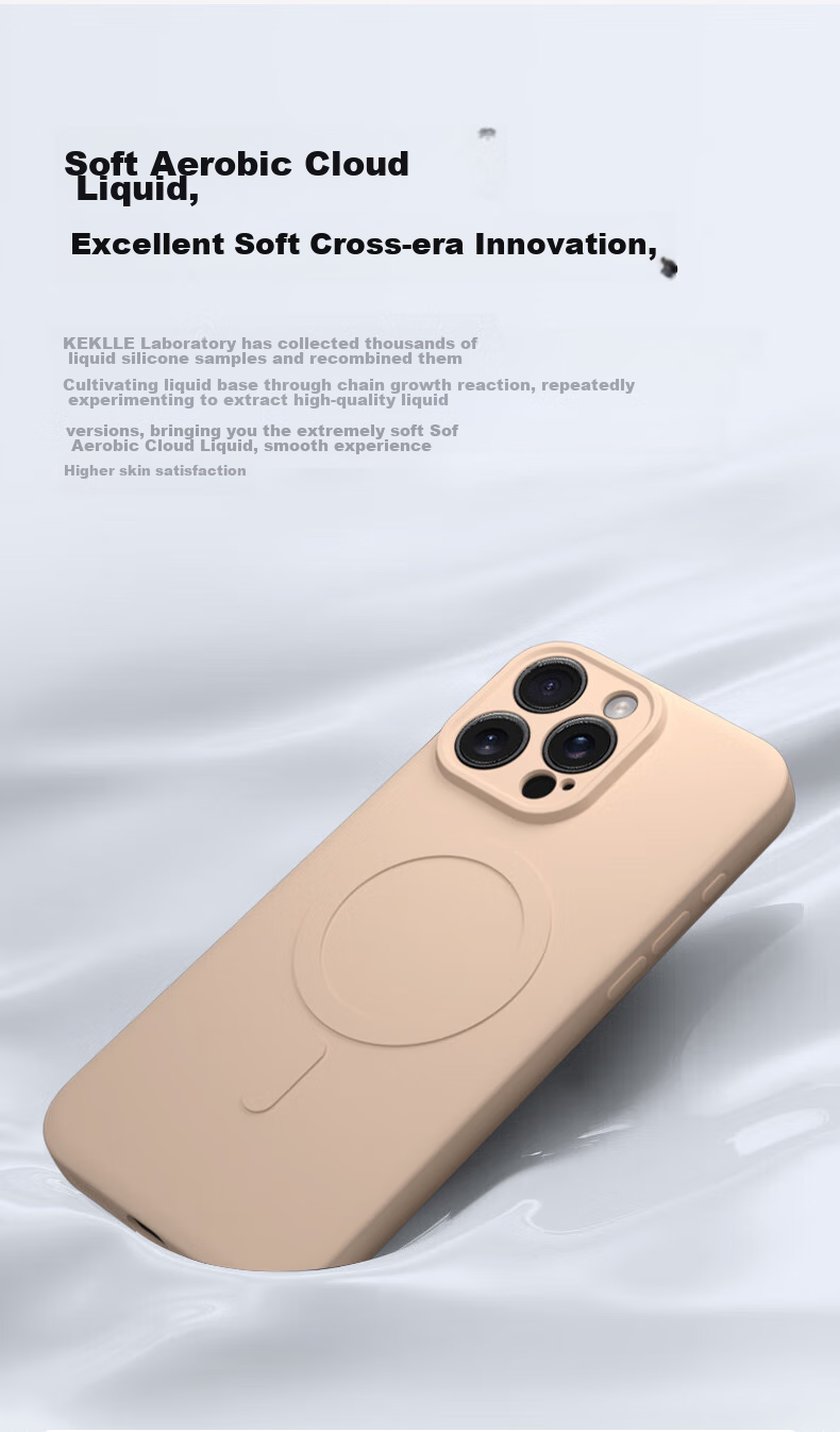 Чехол KEKLLE для iPhone 16, силиконовый, с магнитной функцией MagSafe, синий