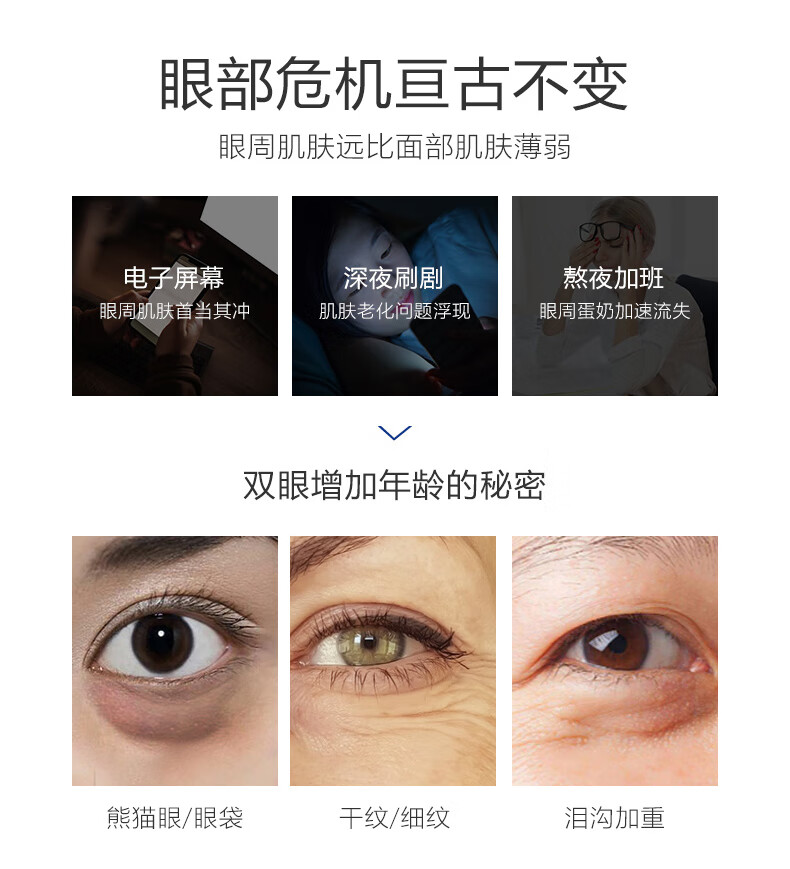 sakose凡士林六胜肽多效眼膜6g/对2盒装淡化黑眼圈眼袋细纹紧致抗皱眼贴