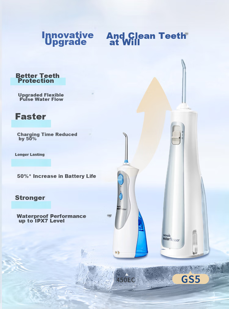 Портативный ирригатор Waterpik GS5 Aurora Blue для взрослых и детей, профессиональный ортодонтический, для чистки зубов, подарок на День святого Валентина