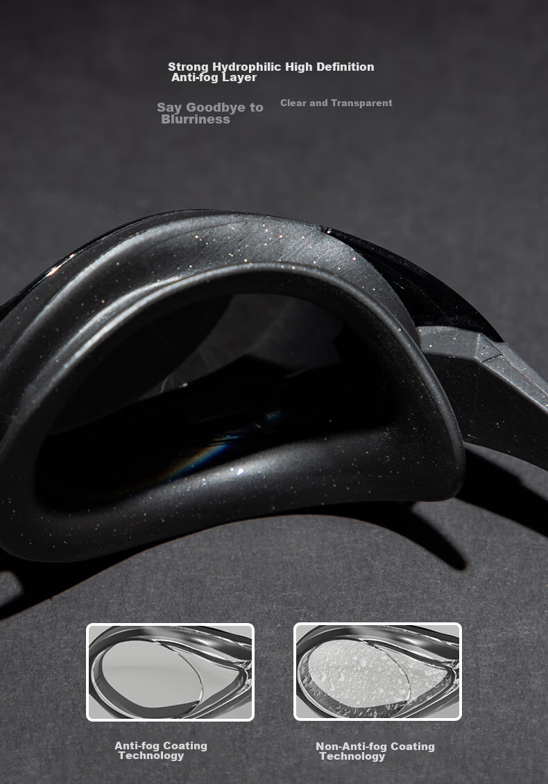 Очки для плавания Speedo Cyclone3, черные/серебристые, с антифог покрытием
