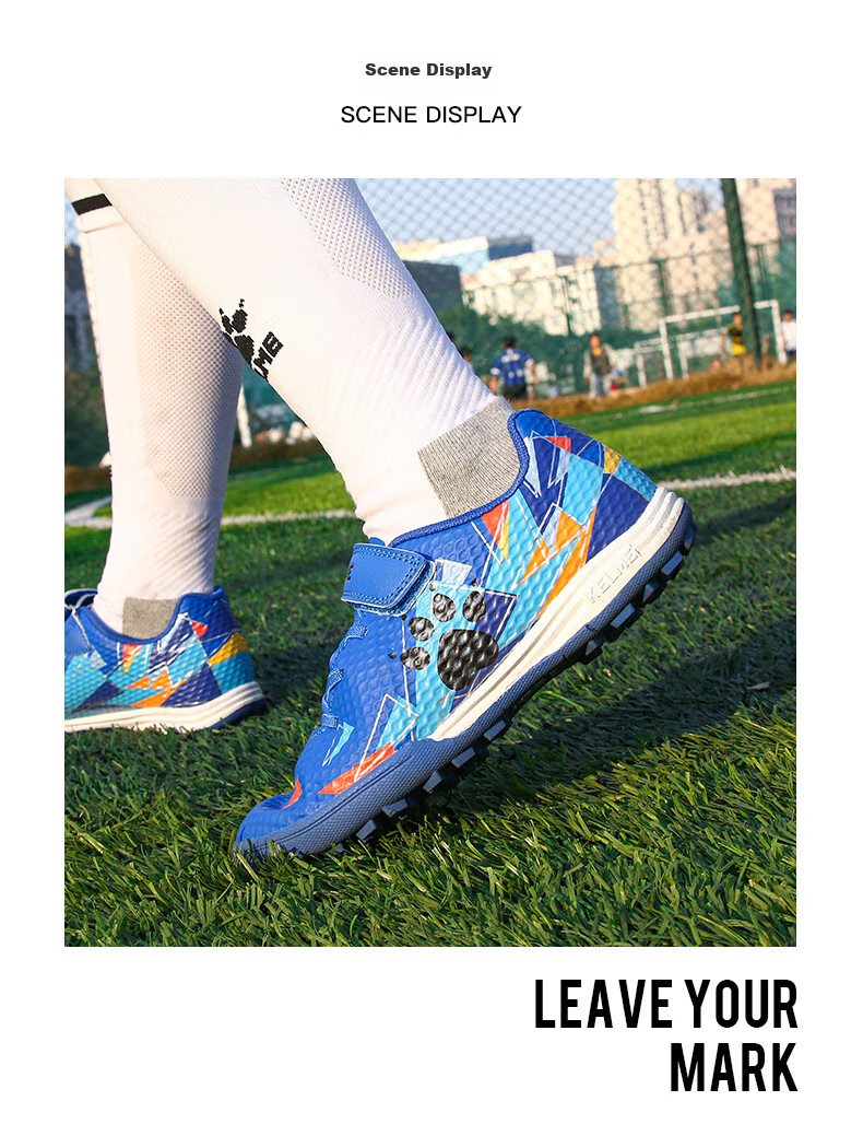 Футбольные бутсы KELME для юношей, модель ZX90113052, для искусственного газона, дышащие, нескользящие, износостойкие, флуоресцентно-желтые, размер 37