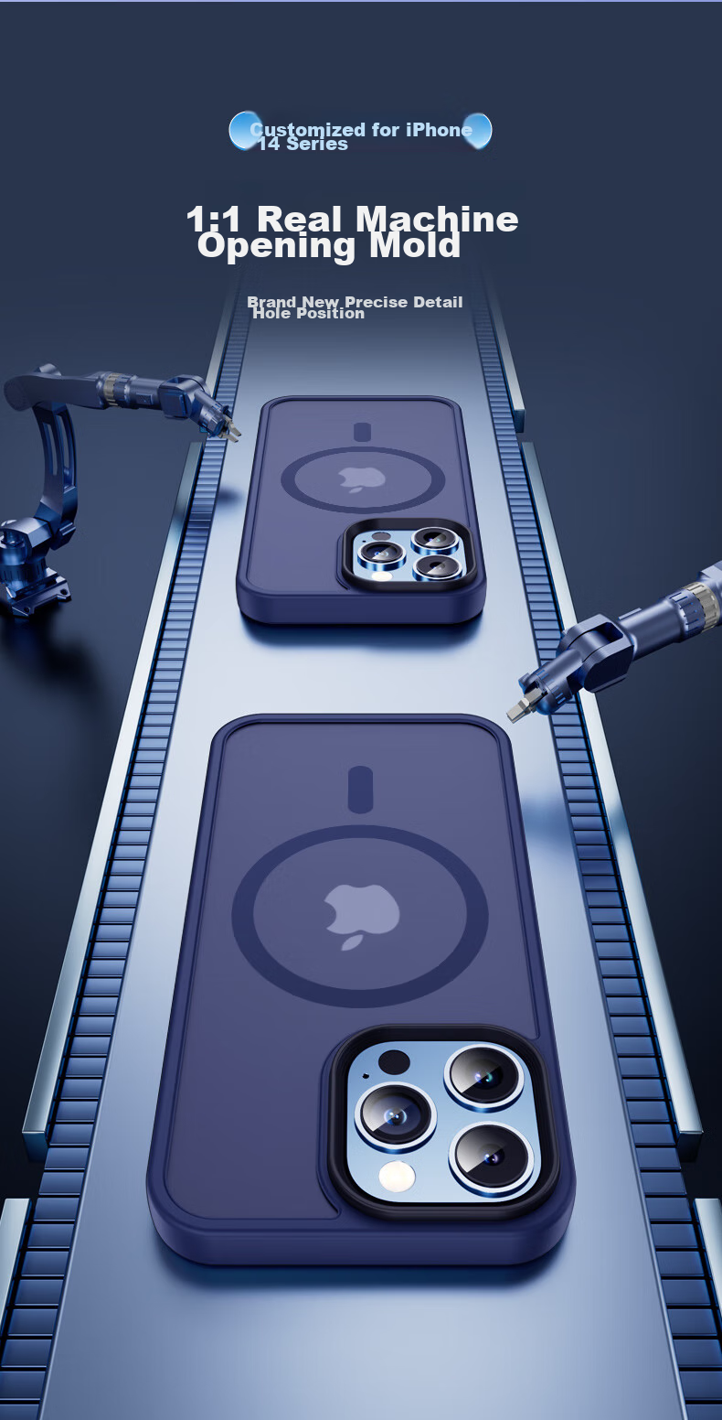 Магнитный чехол Pisen для iPhone 14 Pro, совместимый с MagSafe, ультратонкий, приятный на ощупь, матовый чехол с магнитом, черный