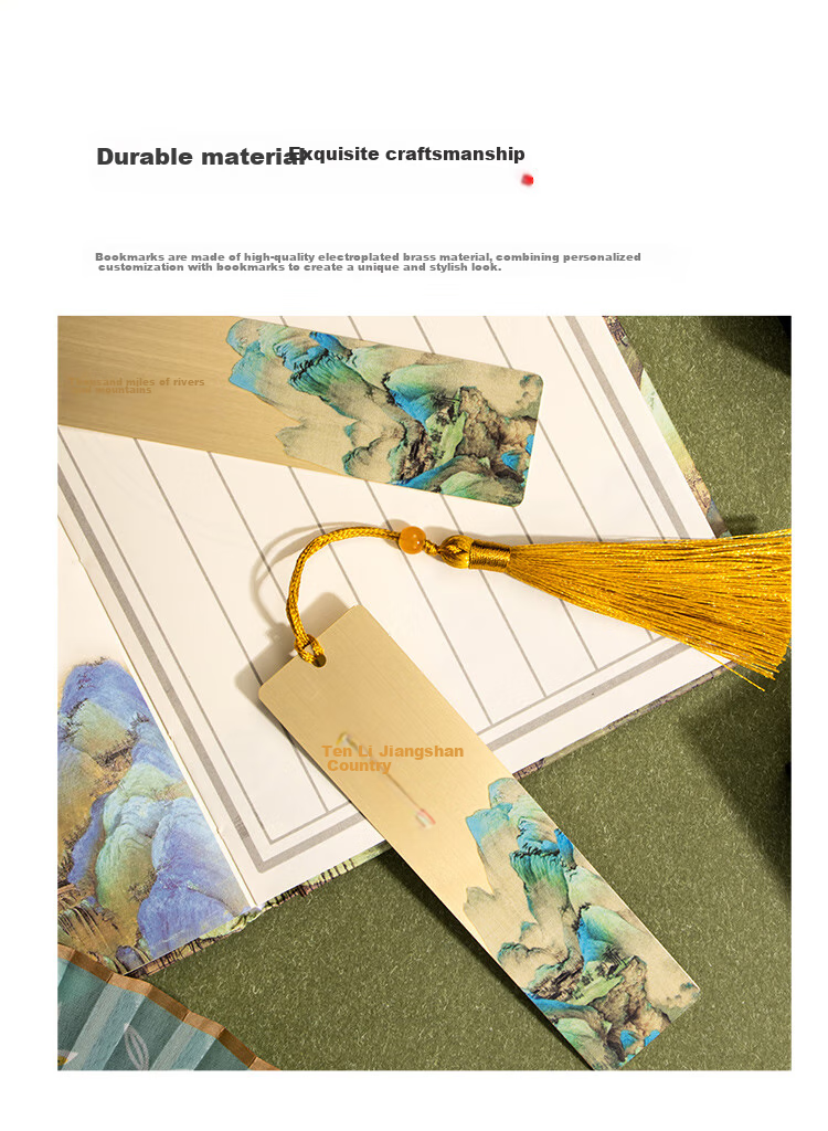 Закладка для книг TIANSE, латунная, в подарочной коробке, в китайском стиле, сувенир для путешественников, подарок на День учителя, металлическая, подарок на Новый год, День рождения TS-5894