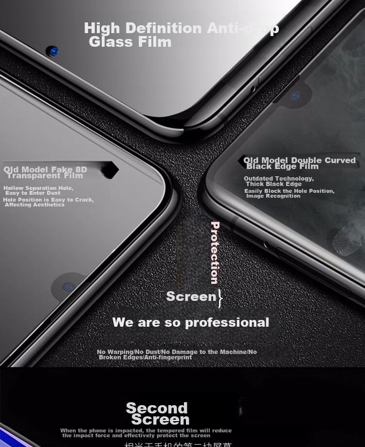 Защитное стекло для экрана ESCAPE для Huawei Honor 20/20 Pro/20s, неполное покрытие, без белого края, безводный гель, ударопрочное, высокая четкость