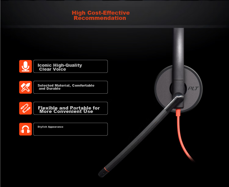 Гарнитура PLANTRONICS polyC3210USB-C/A, односторонняя, с двойным интерфейсом, для колл-центров, офисная, подключается напрямую к компьютерам с встроенным управлением