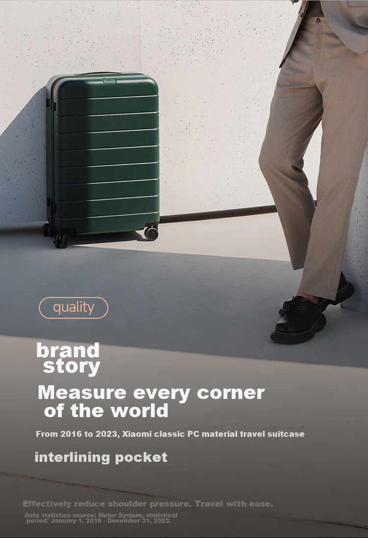 Чемодан Xiaomi Mijia Luggage, 20-дюймовый ручная кладь, поликарбонатный, с кодовым замком, бежевый