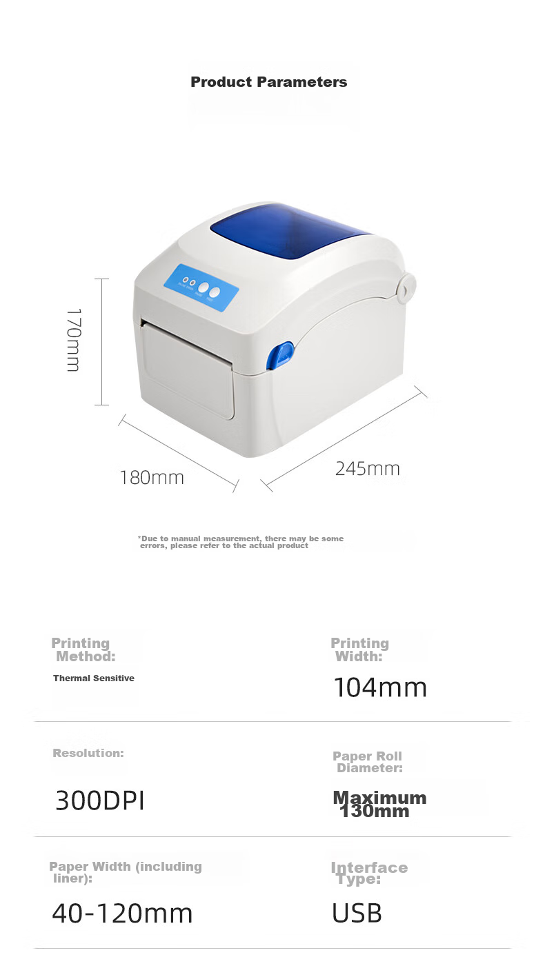 Термопринтер Gprinter GP-1334D для печати этикеток, штрих-кодов, накладных. Разрешение 300 dpi, USB интерфейс.