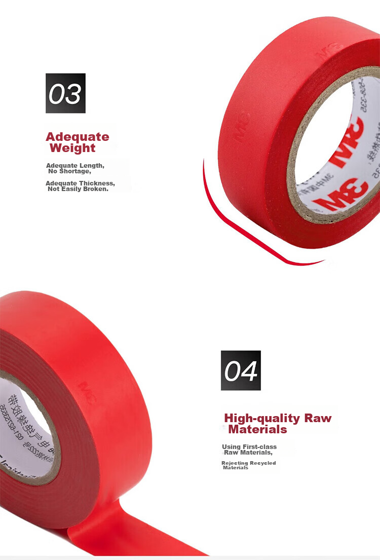Изолента 3M 1600#, белая, 18 мм x 18 мм x 75 мм, 80 кг