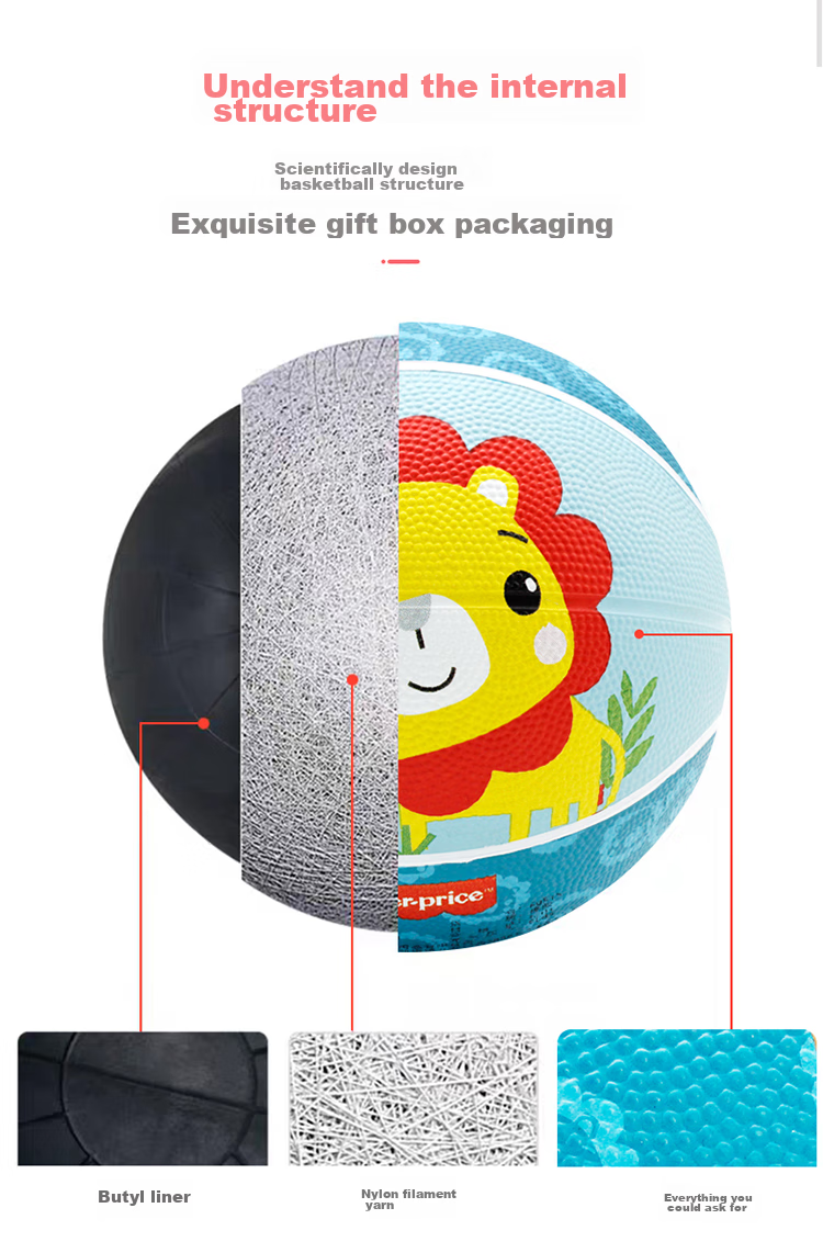 Детский мяч Fisher-Price 17 см, резиновый, для игр, подарок на Новый год