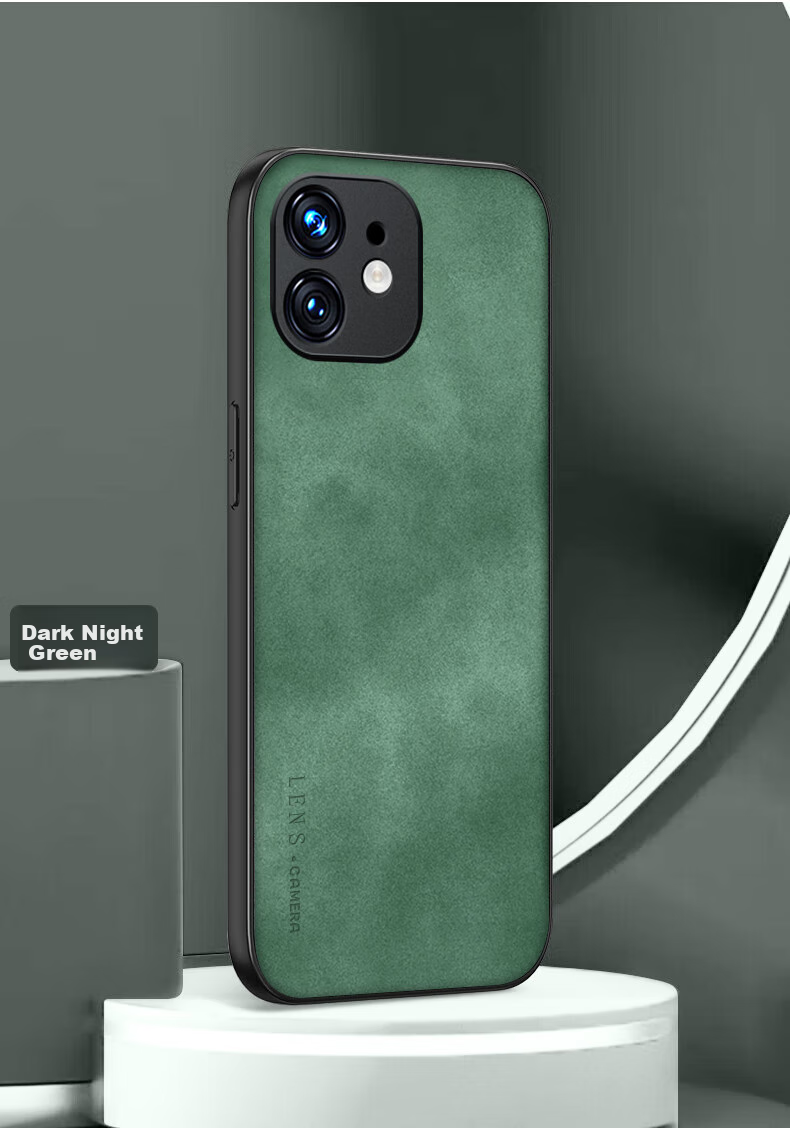 Чехол для iPhone 11 SHIYONG, силиконовый, с мягкими краями, защита всего объектива, противоударный, ультратонкий, кожаная текстура, синий