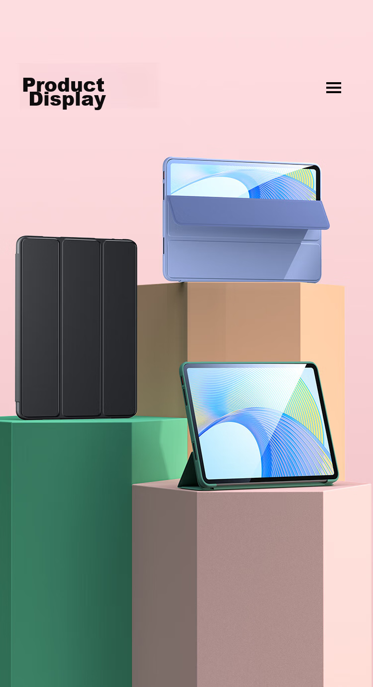 Чехол-книжка BIAZE для Honor Tablet X8 Pro 11.5 дюйма, противоударный, с подставкой, черный