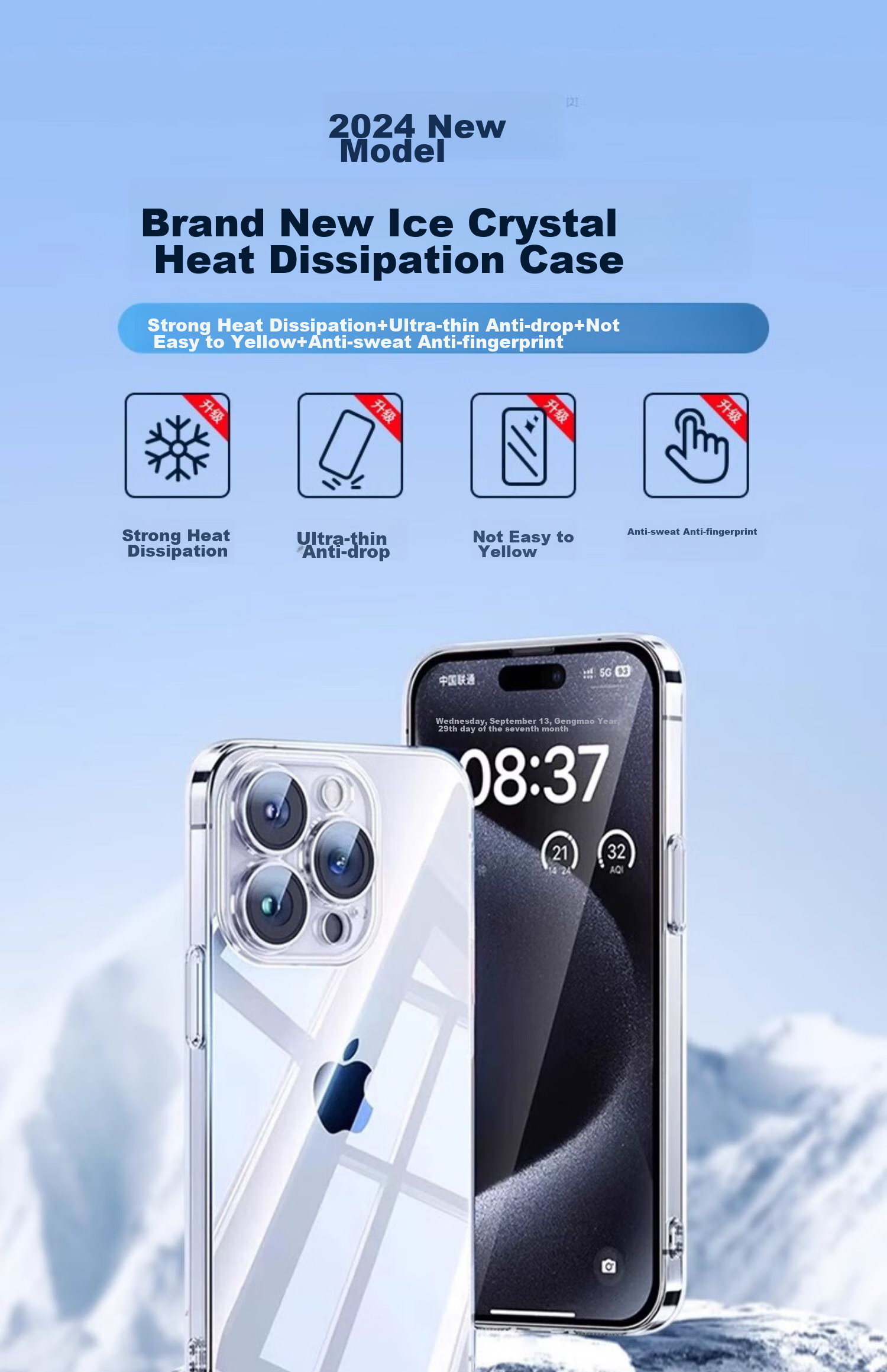 Чехол POZZO для Apple iPhone 15 Pro Max, прозрачный, противоударный, защита камеры, тонкий, противоскользящий, защита от отпечатков пальцев