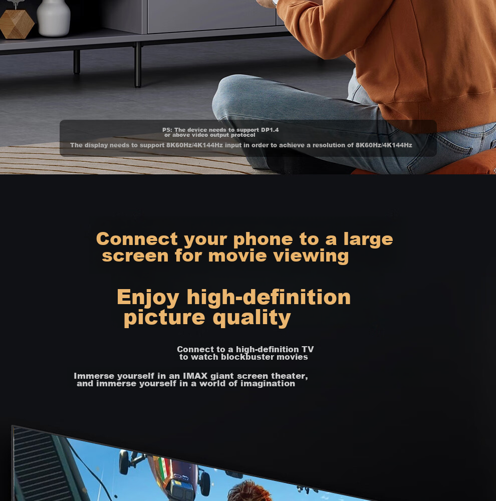 Кабель ULT-Unite Type-C - DisplayPort 1.2, 4K@240Hz, 2 метра, плетеный