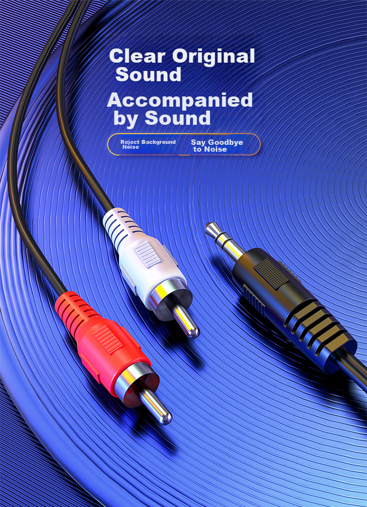 Аудиокабель UNITEK 3.5 мм - 2 RCA, 1.5 метра, Y-C904