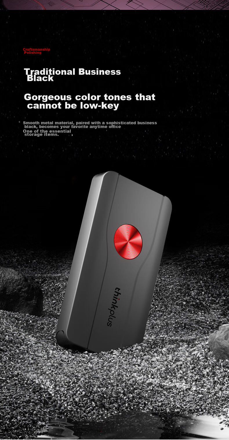 Портативный твердотельный накопитель ThinkPlus Lenovo 1TB PSSD, совместимый с компьютерами, ноутбуками и смартфонами, высокоскоростной, компактный, портативное устройство хранения данных, серия TSD301