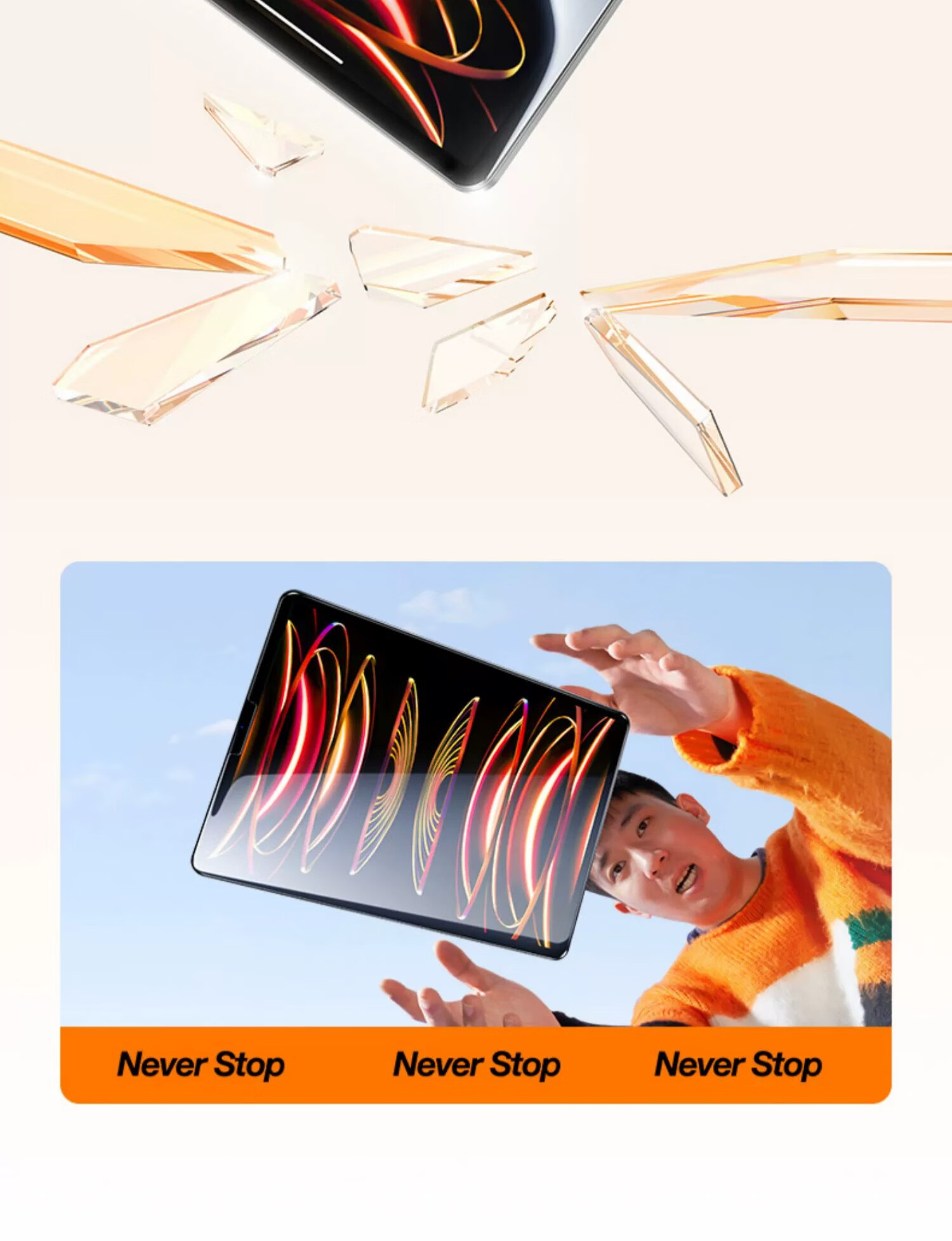 Защитная пленка TORRAS для iPad 11/10 (10.9 дюймов), закаленное стекло, противоударная, антибликовая, ультра-прозрачная, полное покрытие