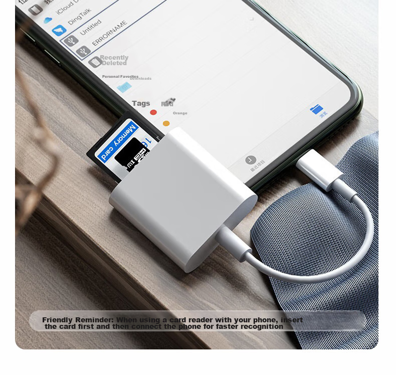 Адаптер-кардридер Masentek Type-C SD/TF, для iPhone, Huawei, iPad, Macbook, USB-камера, флеш-накопитель