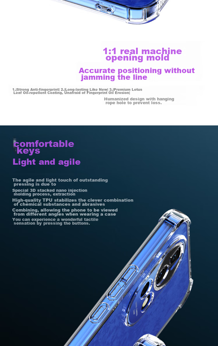 Чехол ESCASE для Huawei Nova 12 Vitality Edition, с полной защитой объектива, магнитный, противоударный, прозрачный, мягкий, с ТПУ подушкой безопасности, прозрачно-белый с магнитным кольцом
