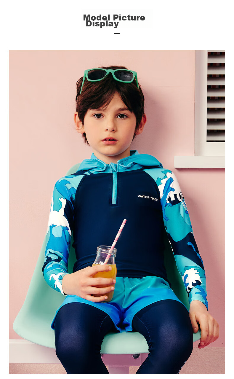 Детский купальный костюм WATERTIME, мальчики, лето, двухсекционный, длинный стиль, защита от солнца, для детей старшего возраста, новый профессиональный купальный костюм для серфинга
