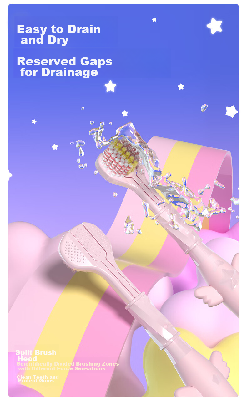 Трехсторонняя зубная щетка DR.BAEK Fairy Wand для взрослых, антибактериальная, мягкая щетина, защита десен, 3 шт.