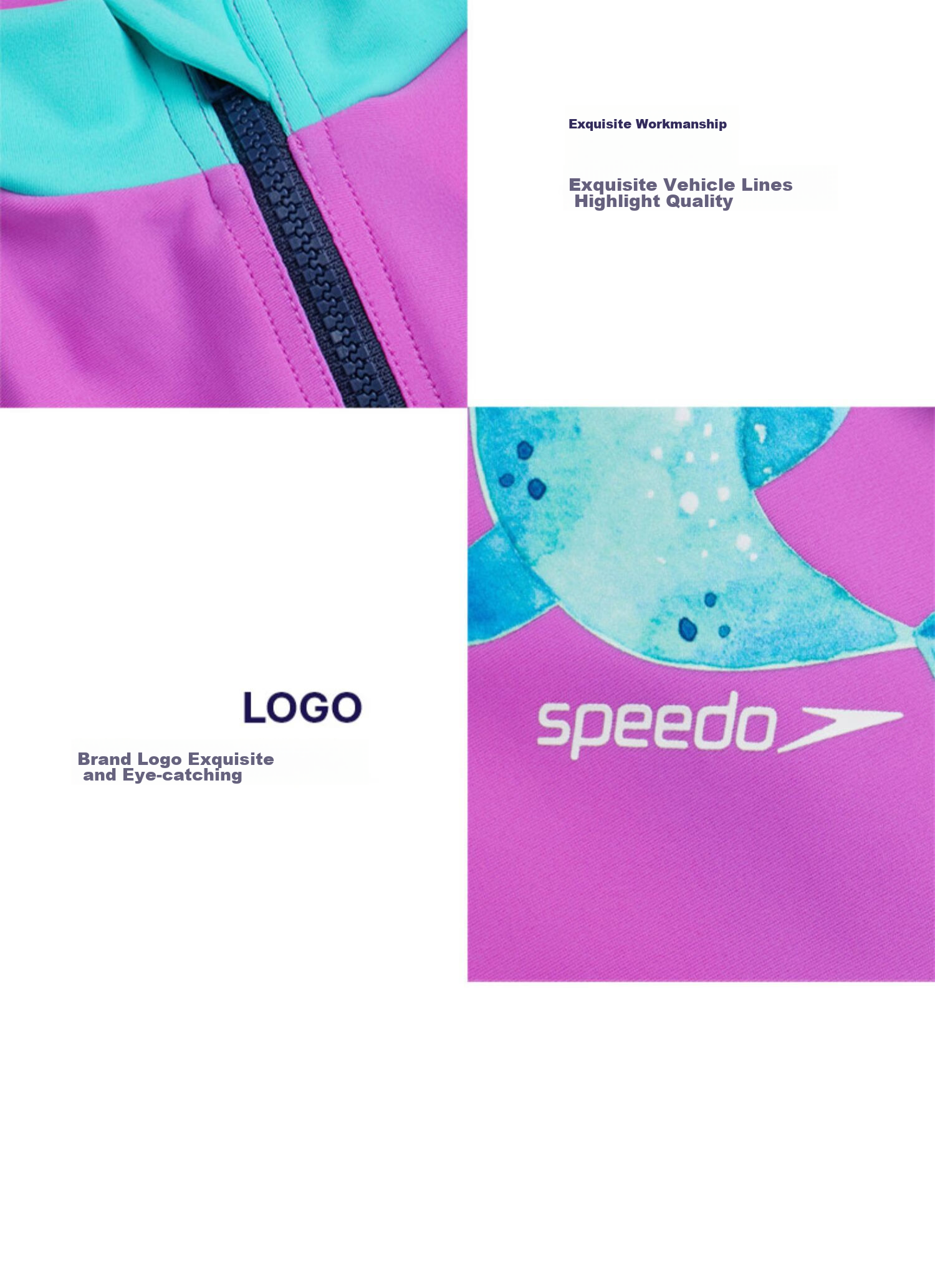 Детский купальник Speedo с длинным рукавом и штанинами, защита от солнца, устойчивый к хлору, цельный купальник для девочек, розовый, размер 115