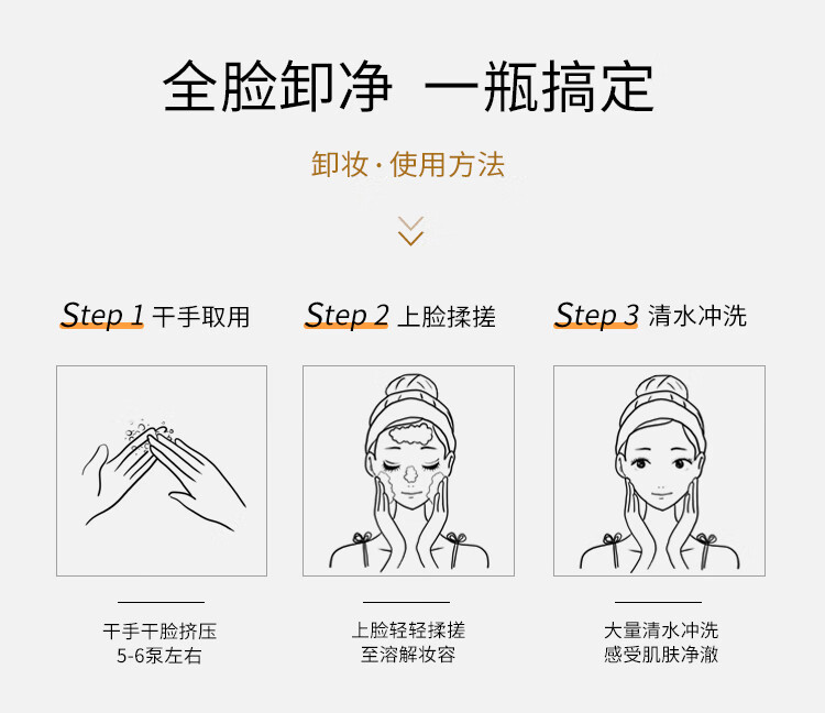 惜玥二合一洗卸凝露180ml深层清洁温和卸淡底妆防晒隔离洗面奶洁颜蜜