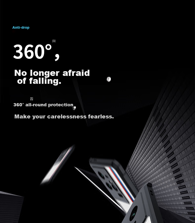Противоударный чехол Xundd для Vivo IQOO 11/11S с защитой камеры, полупрозрачный, черный