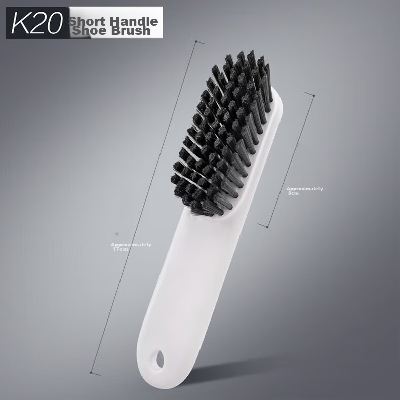 Щетка для обуви Dawei K20, короткая ручка, многофункциональный инструмент для чистки обуви, мягкая щетина