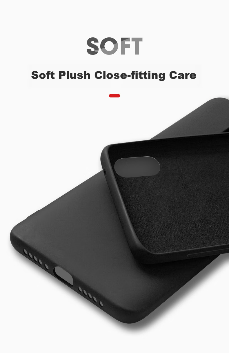 KEKLLE Чехол для iPhone XS, силиконовый, черный