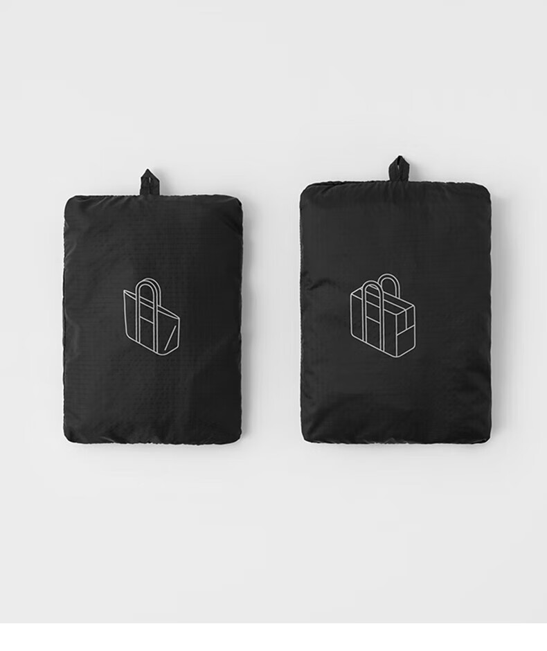 Сумка MUJI Recycled Nylon Foldable Luggage, прямоугольная, OHS6CC4S, черная
