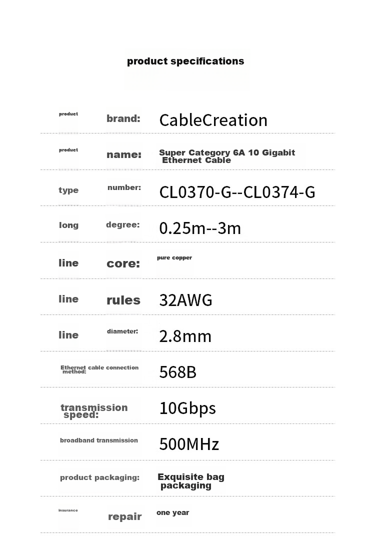 Сетевой кабель CABLE CREATION CL0372, тонкий CAT6A, 10 Гбит/с, 360-градусный правый угол, 1 м