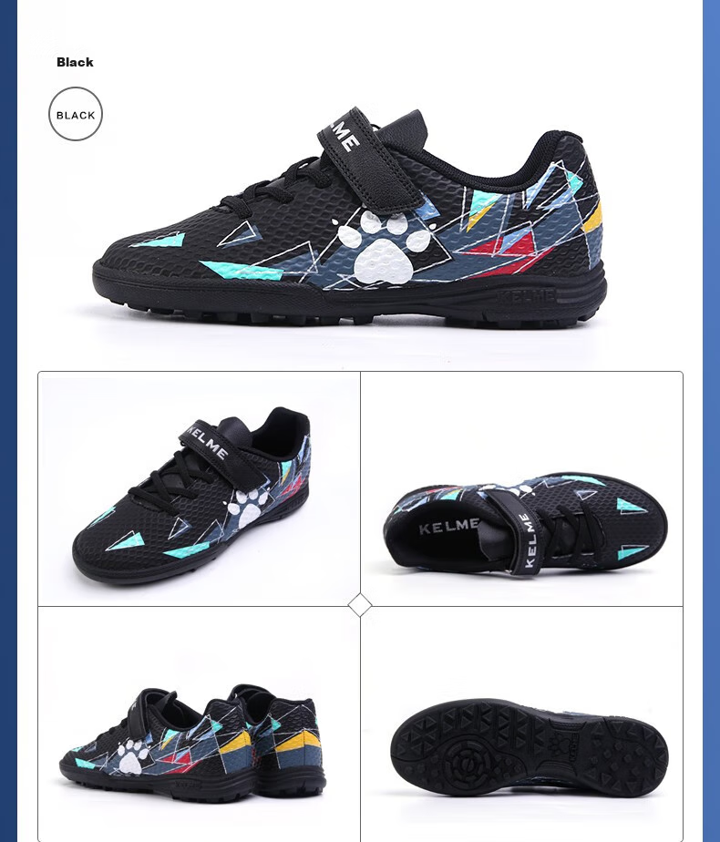 Футбольные бутсы KELME для юношей, модель ZX90113052, для искусственного газона, дышащие, нескользящие, износостойкие, флуоресцентно-желтые, размер 37