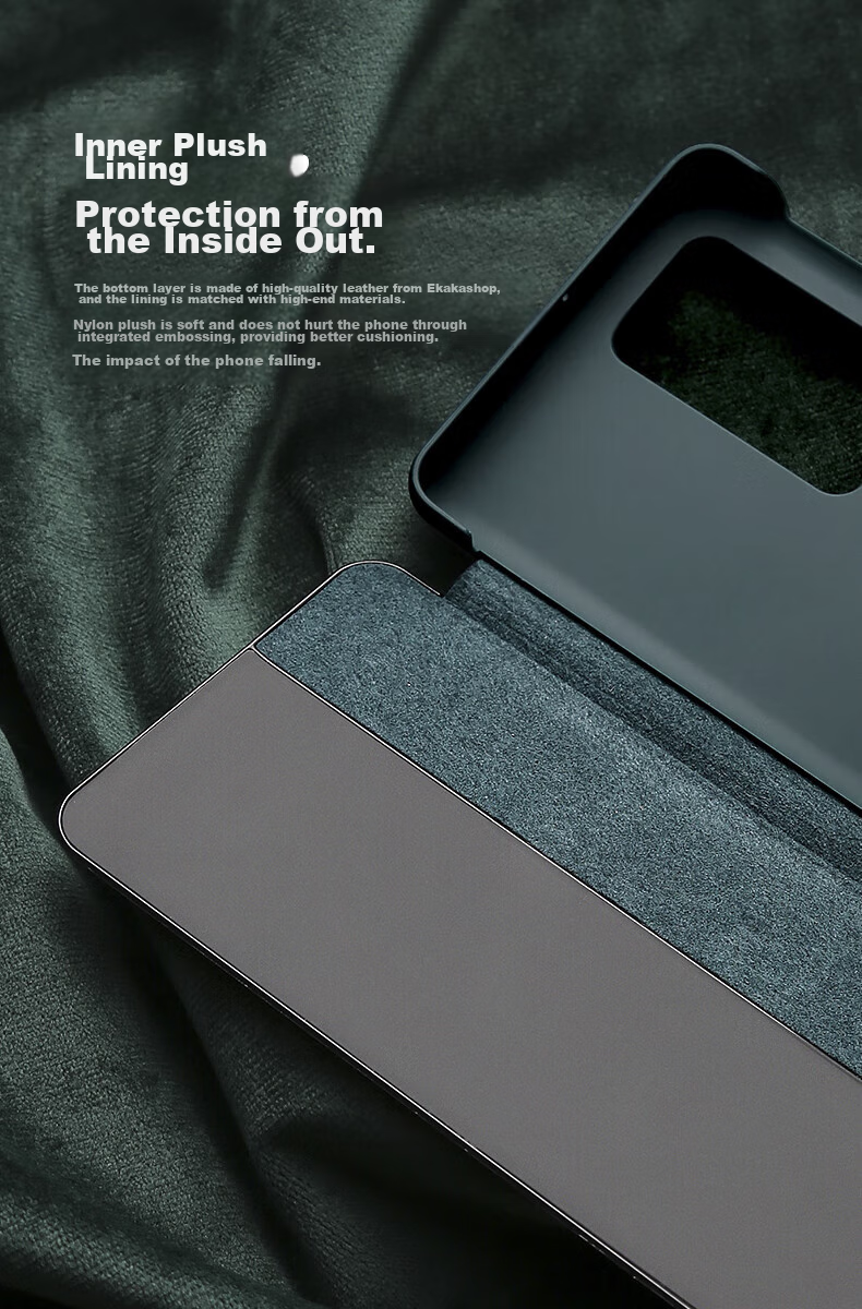 Чехол-книжка Ekakashop Smart View Flip Case для Huawei P40 Pro, защита от падений, бизнес-стиль, кожаный, черный