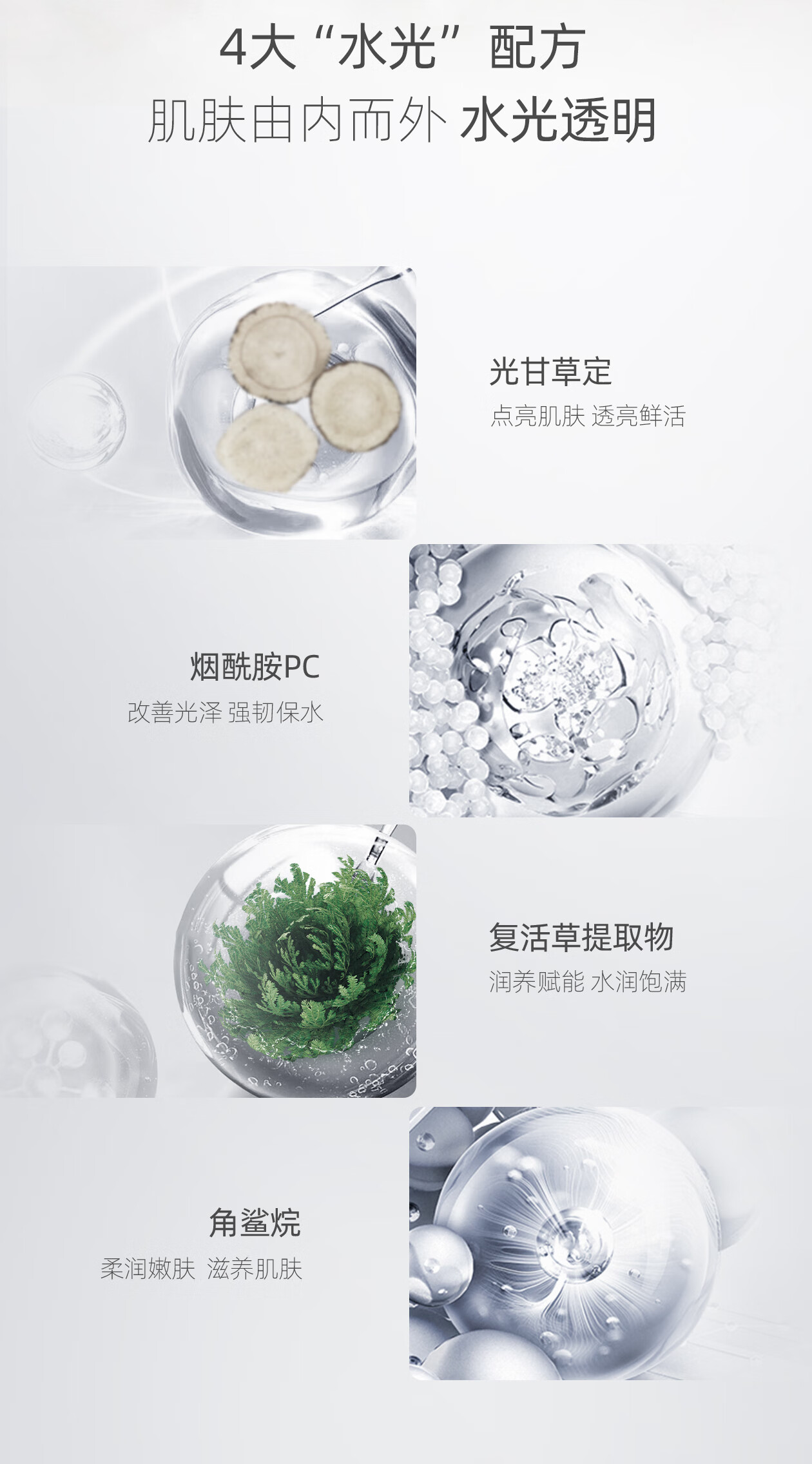 润百颜玻尿酸水光精华水乳护肤套装补水保湿护肤品乳液礼物送女生 水光精华水120ml+水光精华乳100g