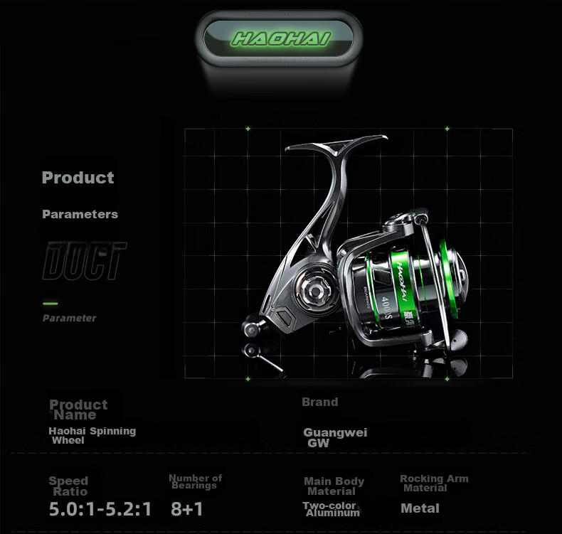 Рыболовная катушка GW Dual-Rocker Haohai, модель 3000, с микрочашкой для лески, для спиннинговой ловли, с плавающим поплавком, рыболовные снасти