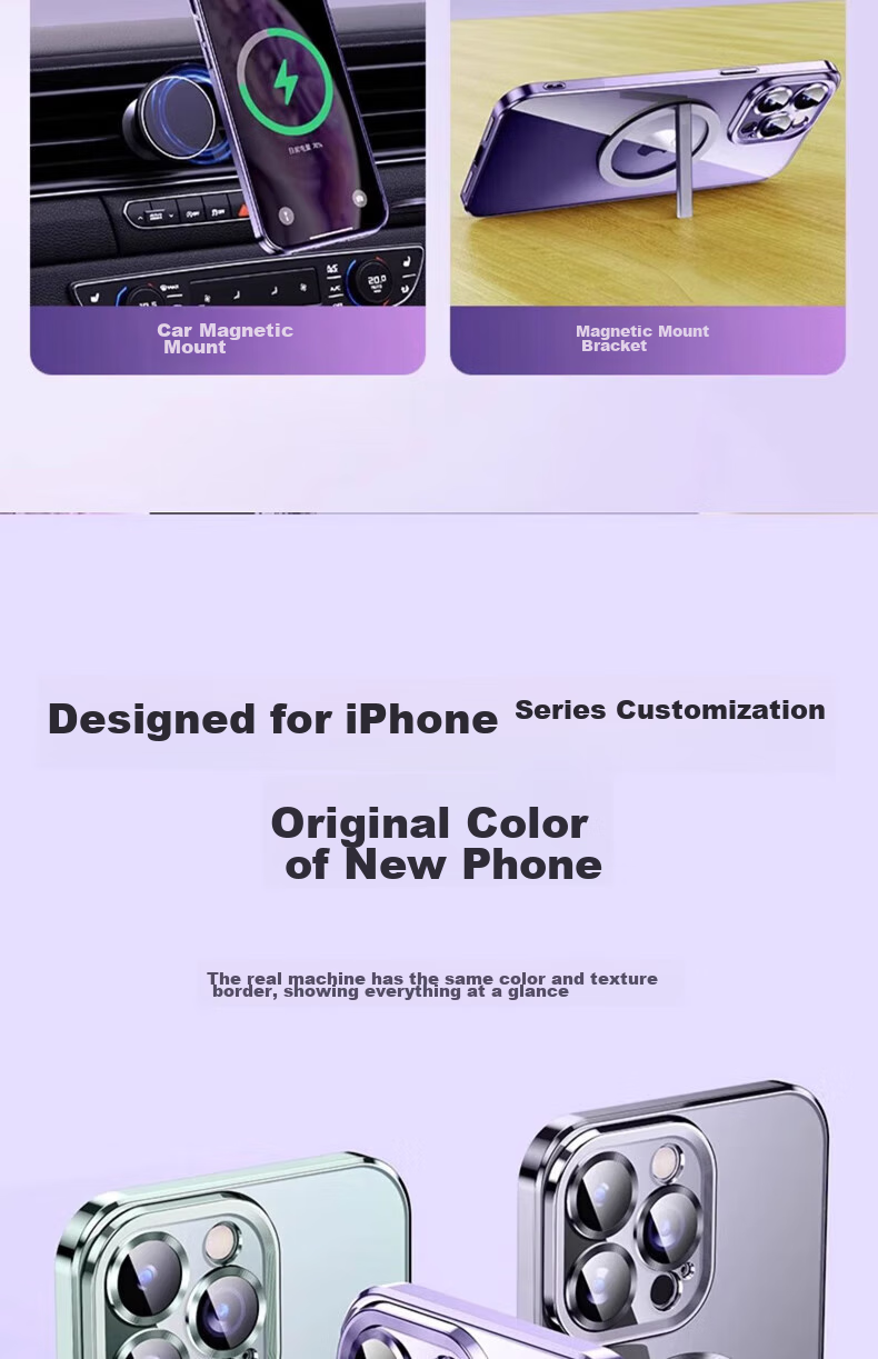 Чехол для iPhone 16 Pro ZHIWEISHI, противоударный, с защитой объектива, прозрачный, ультратонкий, с магнитом, графитовый черный