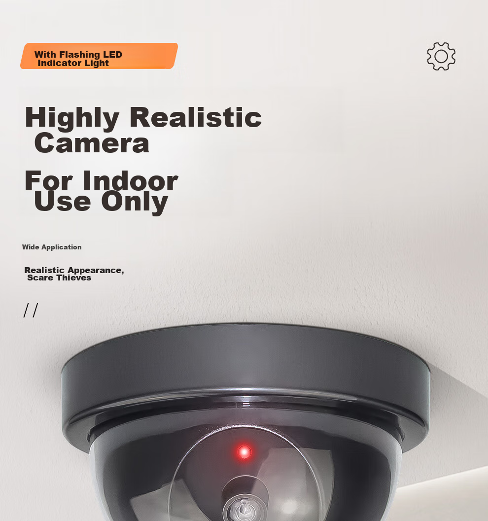 COMPCCTV SMT-F01, имитация камеры видеонаблюдения, безопасность, для помещений, с индикатором