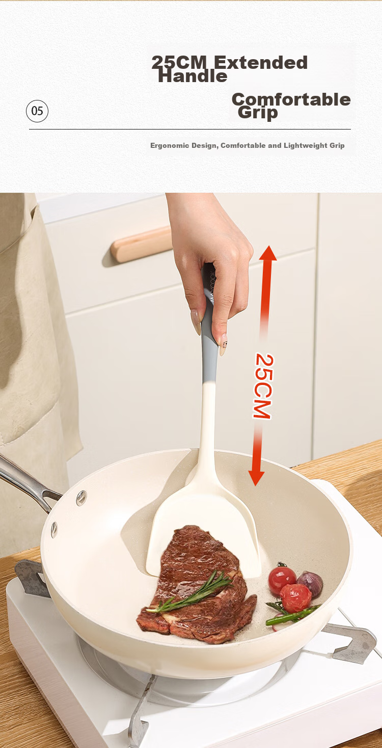 Набор кухонных инструментов MAXCOOK MCCU1303, 6 предметов, силикон, с подставкой