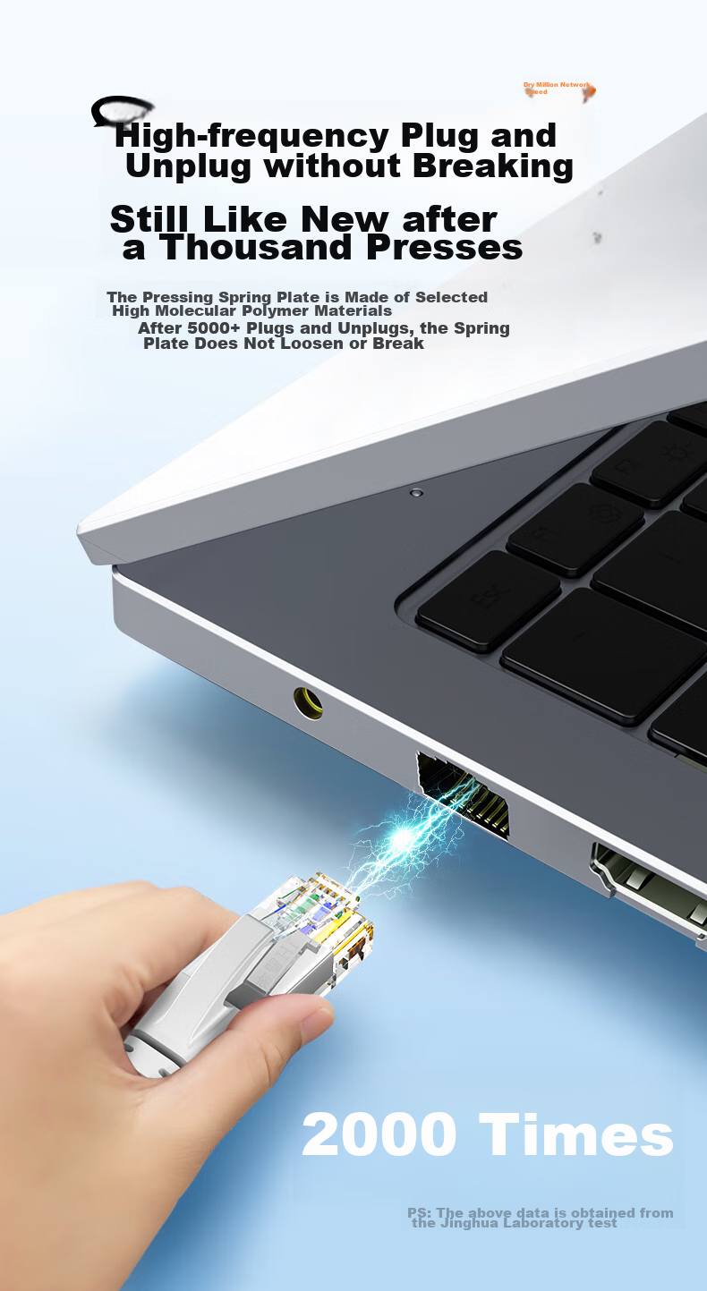 Сетевой кабель Jinghua CAT6 Gigabit Ethernet, 1 метр, серый