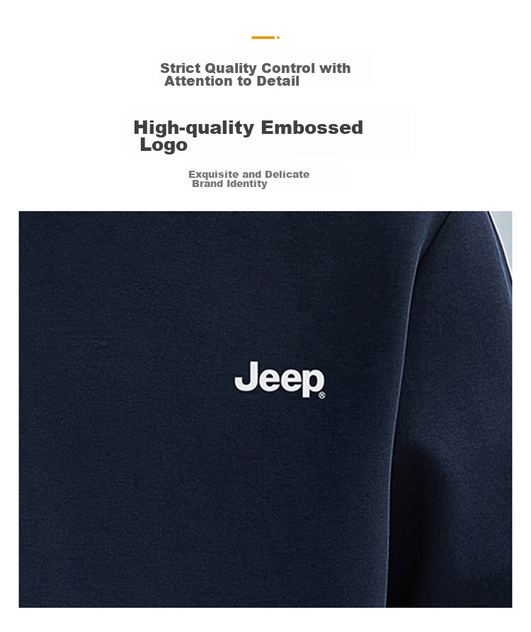 Мужская толстовка JEEP, свободная лонгслив для осени и зимы, синяя, размер XL