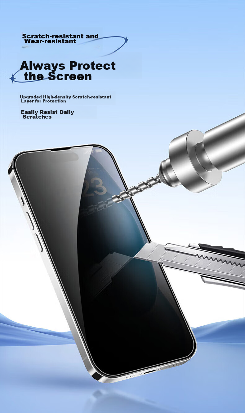 Защитное стекло ALittleFlower для Apple iPhone 16 Pro Max, антишпионское, противоударное, тонкое, полное покрытие
