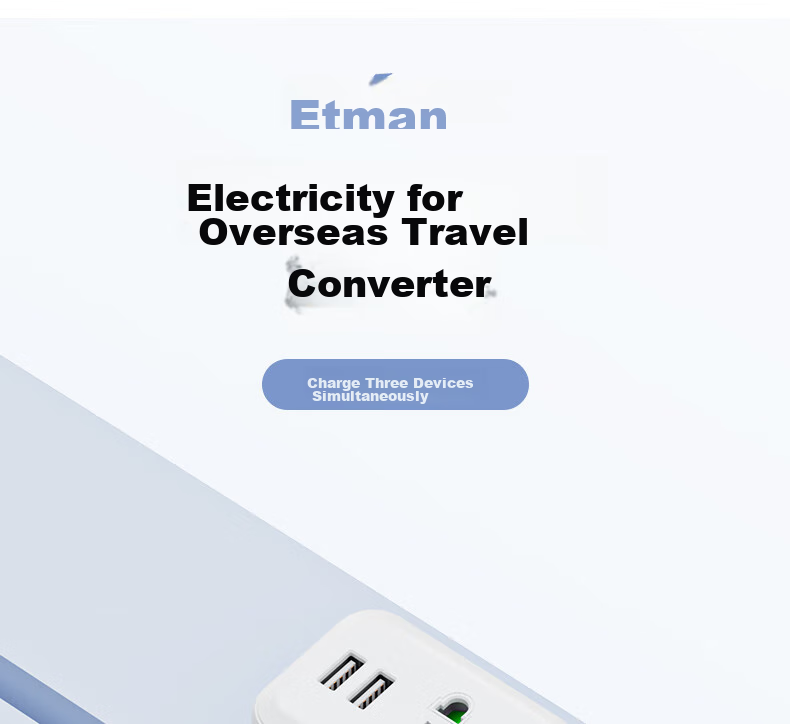 Универсальный переходник Etman с USB/Type-C, британская вилка, конвертер для путешествий