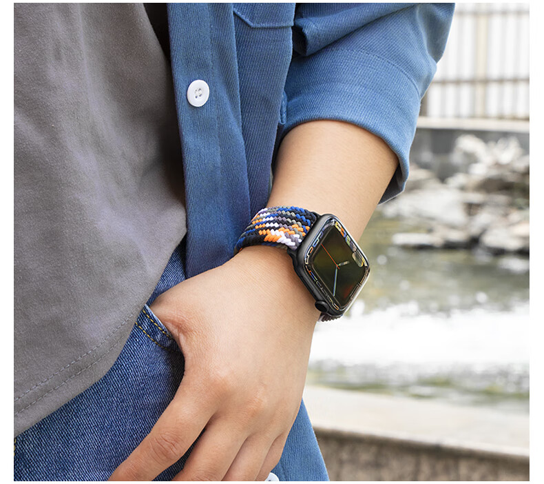 Ремешок BHO для Apple Watch Series 11/Ultra3/S10/SE3, плетеный нейлоновый ремешок с магнитной застежкой