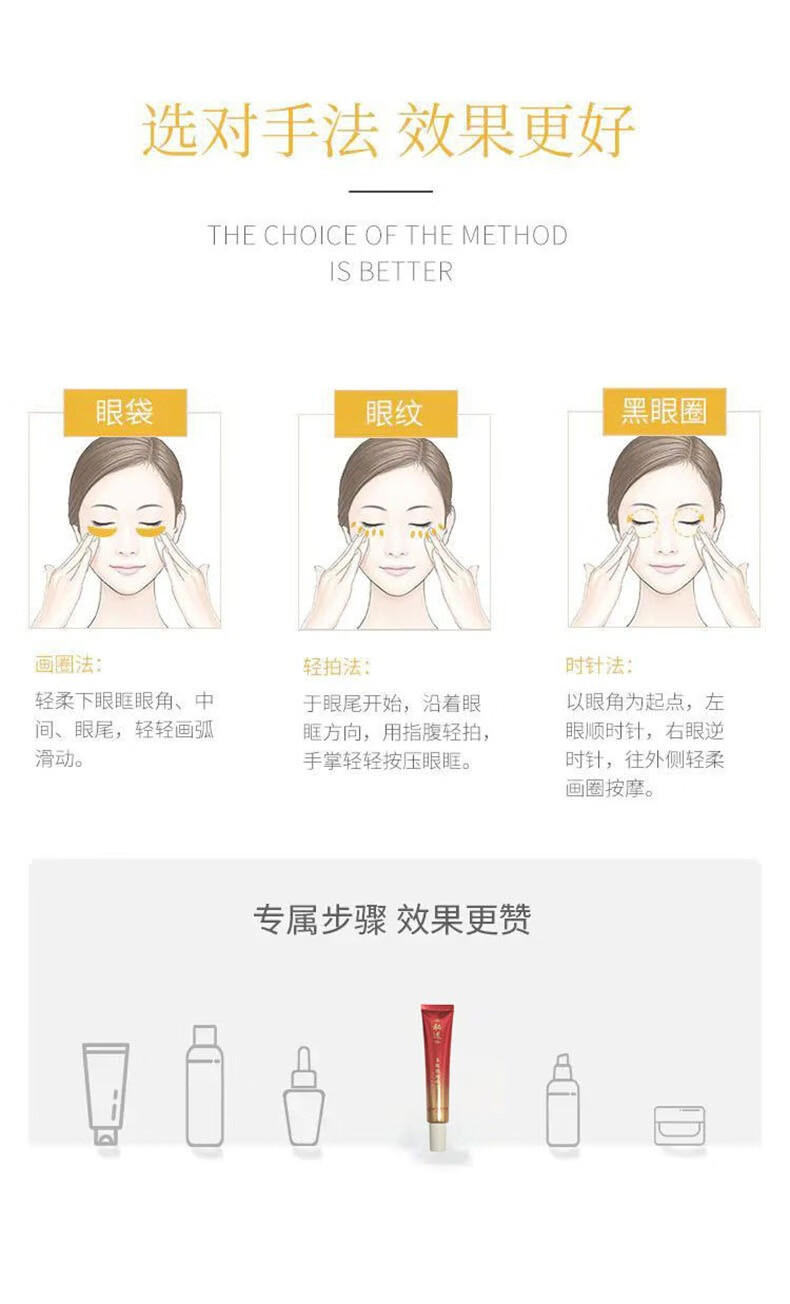 同仁堂（TRT）眼霜抗皱淡化细纹大眼袋黑眼圈提拉紧致男女通用30g