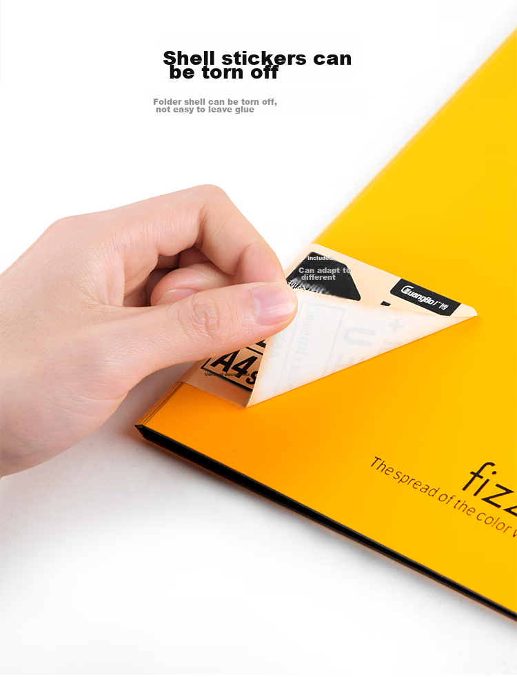 Папка для документов Fizz A4, горизонтальная, оранжевая