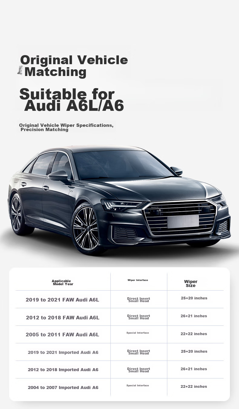 Комплект щеток стеклоочистителя Goodyear для Audi A6L 2019-2025, 25/20 дюймов, бескаркасные