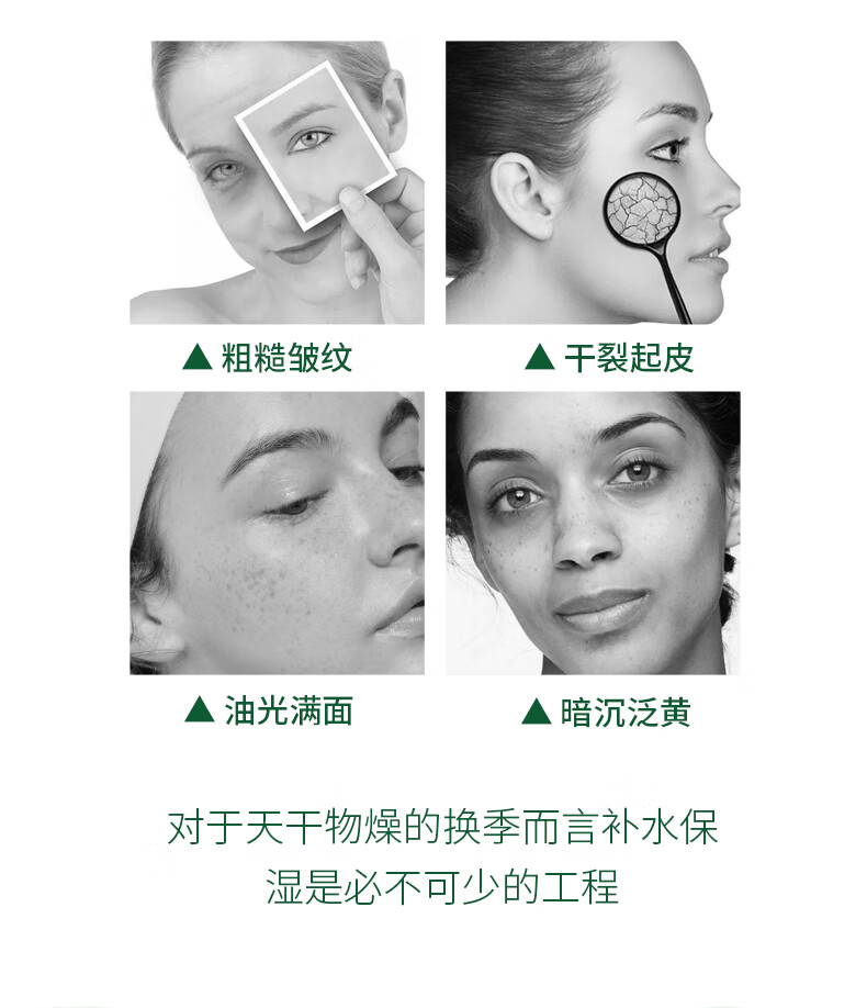 倩滋（QIANZI）海藻面膜25ML*10片补水保湿玻尿酸淡纹面膜修护熬夜学生生日礼物